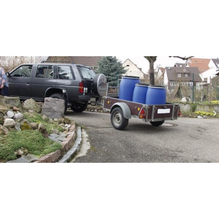 Fût alimentaire de 220 litres, entièrement ouvrant, fût bleu en polyéthylène alimentaire, 60 x 98 cm