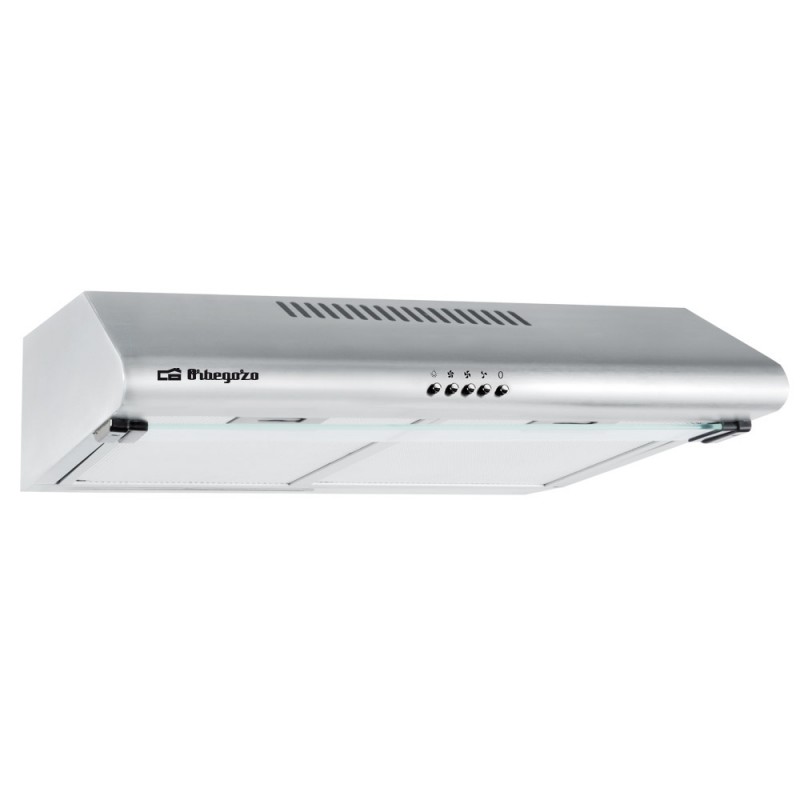 Hotte à cassette INOX Orbegozo. 2 moteurs de 80 W. 3 niveaux de puissance. Largeur: 60cm Hotte à cassette INOX Orbegozo. 2 moteurs de 80 W. 3 niveaux de puissance. Largeur: 60cm