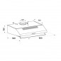 Standard INOX Orbegozo hood. 2 motors of 80 W. 3 power levels. Width: 60cm. Standard INOX Orbegozo hood. 2 motors of 80 W. 3 power levels. Width: 60cm.