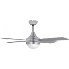  Deckenventilator Orbegozo mit LED-Licht, Fernbedienung, 3 Geschwindigkeiten, 60 W, Farbe Silber.