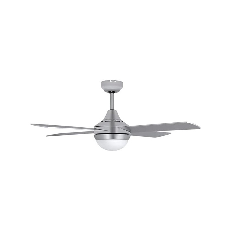 Ventilador de techo con luz LED Orbegozo, mando a distancia, 3 velocidades, 60W, color Silver.