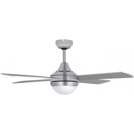 Ventilatore da soffitto Orbegozo con luce LED, telecomando, 3 velocità, 60W, colore Silver.