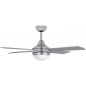 Orbegozo ceiling fan with LED light, remote control, 3 speeds, 60W, Silver colour.  Orbegozo ceiling fan with LED light, remote control, 3 speeds, 60W, Silver colour.