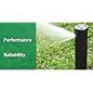 Set di 10 Irrigatore Rain Bird 3504-PC. Turbina con Portata da 4,6 a 10,7 m. Filettatura Femmina 1/2'' Irrigazione Professionale