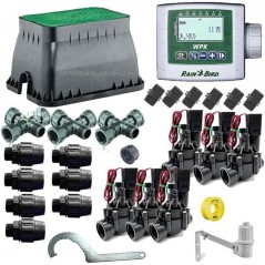 Kit di irrigazione automatica professionale Rain Bird a 6 zone da 9 V