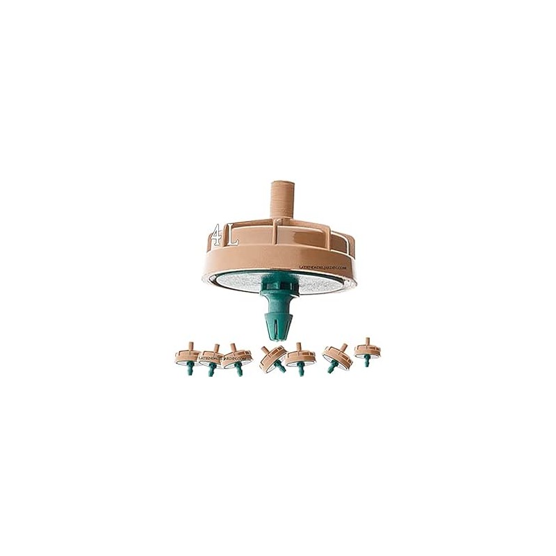 Lot de 200 Goutteur anti-drainage et autorégulant d'irrigation 4 litres, Champignon