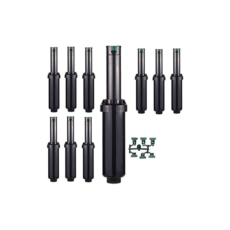 10 x Aspersor de riego Hunter SRM-04, Rosca hembra 1/2'', Alcance 4 a 9,4 metros, ángulo ajustable