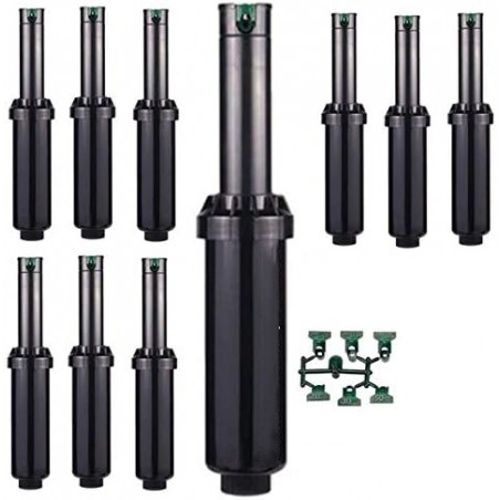 10 x Hunter SRM-04 Bewässerungsregner, 1/2'' Innengewinde, Reichweite 4 bis 9,4 Meter, einstellbarer Winkel