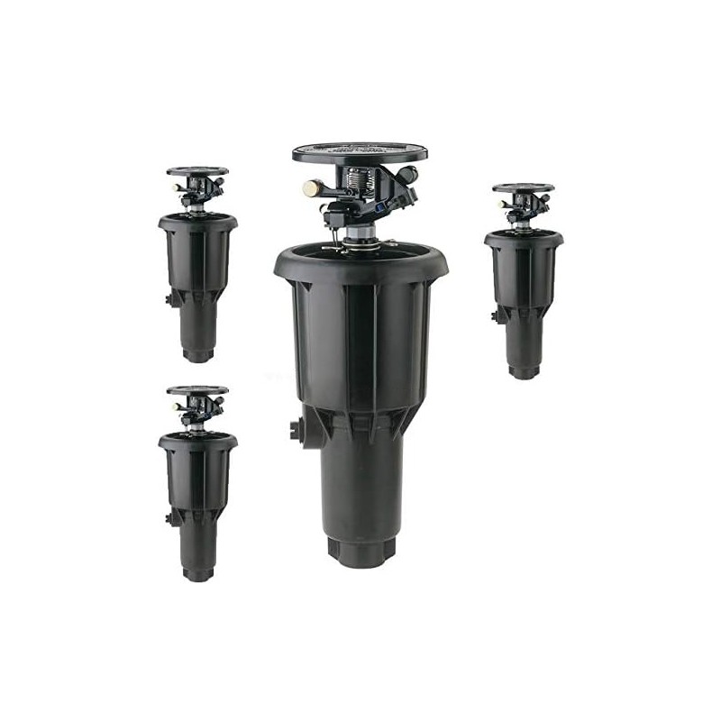 Aspersor pop-up embutido no solo, pacote com 4 unidades | Aspersor Rain Bird MaxiPaw de 1/2" e 3/4" | Alcance de 6,7 a 13,7 m