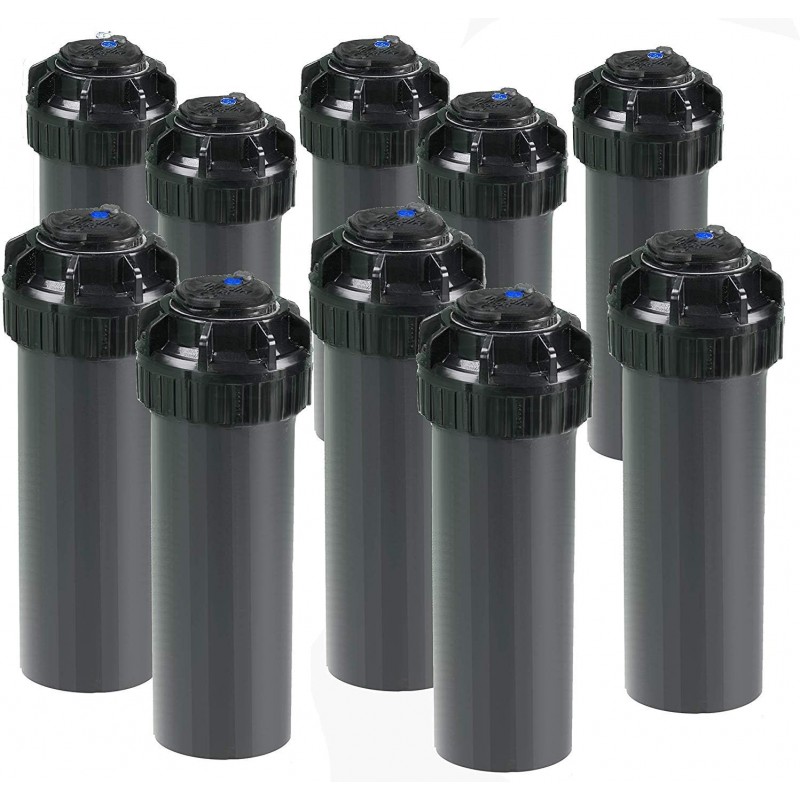 Set di 10 Irrigatore Rain Bird 5004-PC. Turbina con Gittata da 7,6 a 15,2 metri. Filettatura Femmina 3/4''. Irrigazione Giardino