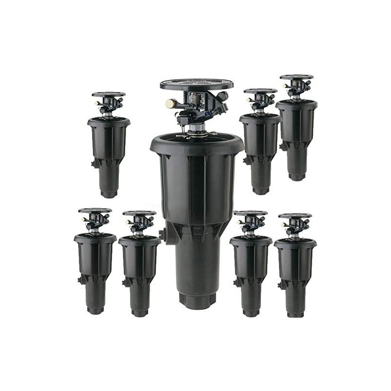 Set di 8 Irrigatore Agricolo a Impatto Rain Bird MaxiPaw 1/2'' e 3/4'', Portata 6,7 a 13,7 m, Angolo Regolabile