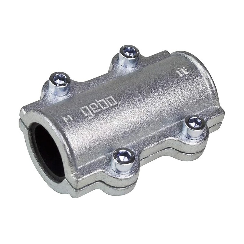 Morsetto per tubi in acciaio da 1 1/4" per tubi in PE, acciaio e metallo. Consigliato per tubi da 40 mm.