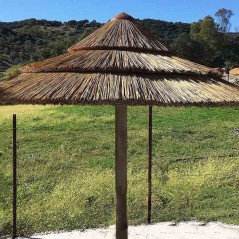 Parasol de jardin africain 2,15 mètres, hauteur 3 m pour l'extérieur et les piscines