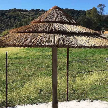 Parasol de jardin africain 2,15 mètres, hauteur 3 m pour l'extérieur et les piscines