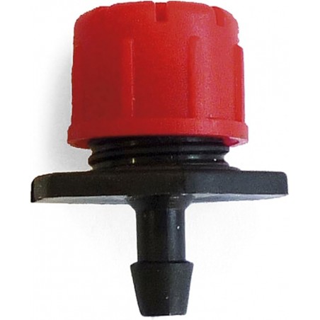 Adjustable red dripper 0 to 70 l/h. 100 units.