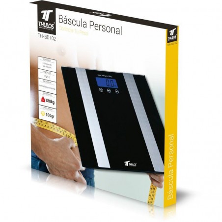 Bilancia pesapersone digitale nera 180 Kg, portata 180 kg