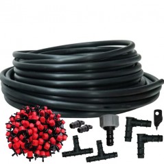 Automatic DRIP IRRIGATION KIT for Garden up to 100 m2.  Includes pipe and installation accessories for connection to tap