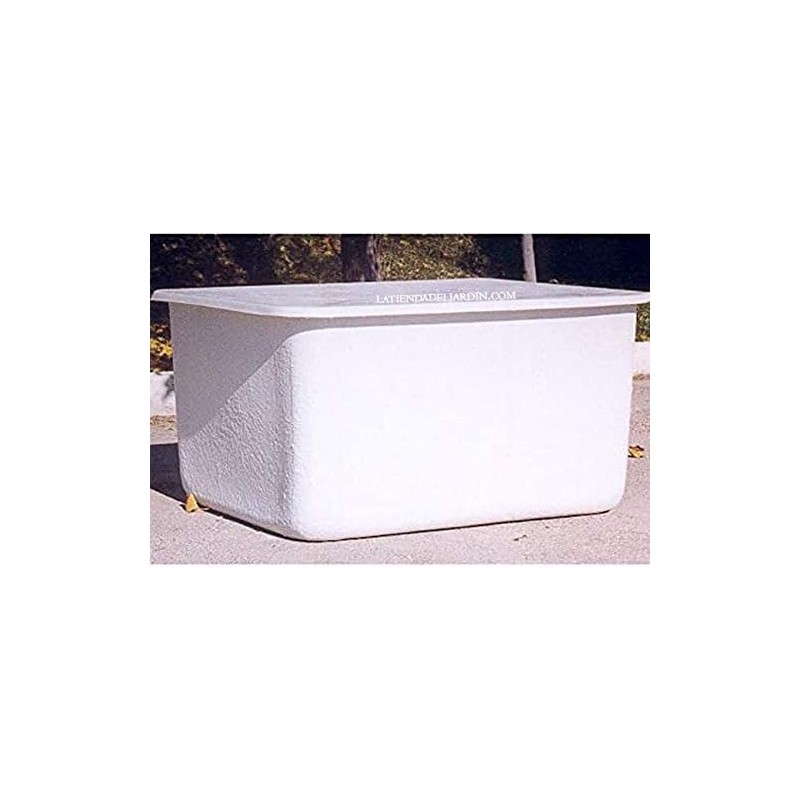 Réservoir rectangulaire en fibre de polyester 200 L + Couvercle, 76x70x52 cm. Pour l'eau potable et les produits alimentaires Réservoir rectangulaire en fibre de polyester 200 L + Couvercle, 76x70x52 cm. Pour l'eau potable et les produits alimentaires