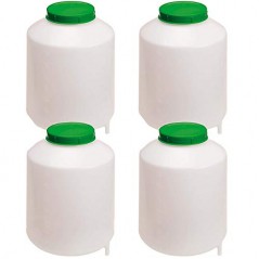 4 x Tanque de Água com Filtro e Capacidade de 8 Litros, Branco