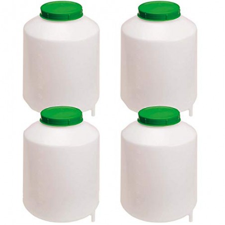 4 x Serbatoio dell'acqua con filtro e capacità di 8 litri, bianco
