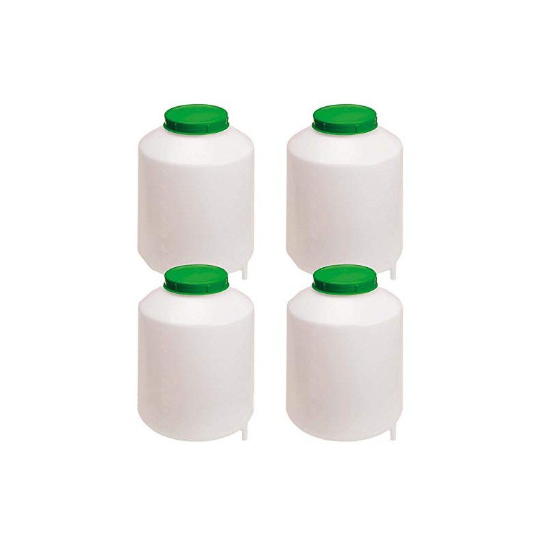 4 x Tanque de Água com Filtro e Capacidade de 8 Litros, Branco