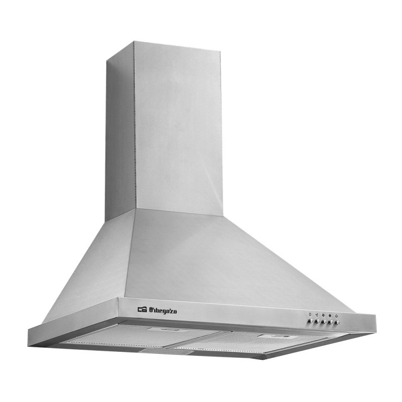 Decorative hood INOX Orbegozo. Energy class B. Motor 190 W. 2 filters. Width: 60 cm. Decorative hood INOX Orbegozo. Energy class B. Motor 190 W. 2 filters. Width: 60 cm.