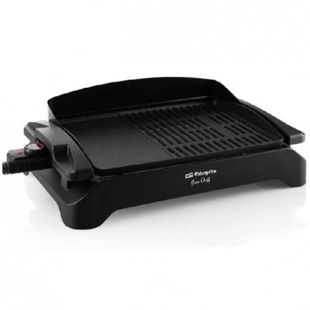  Orbegozo tabletop electric barbecue.  Power 2,000 W. Double zone (grill and iron).
