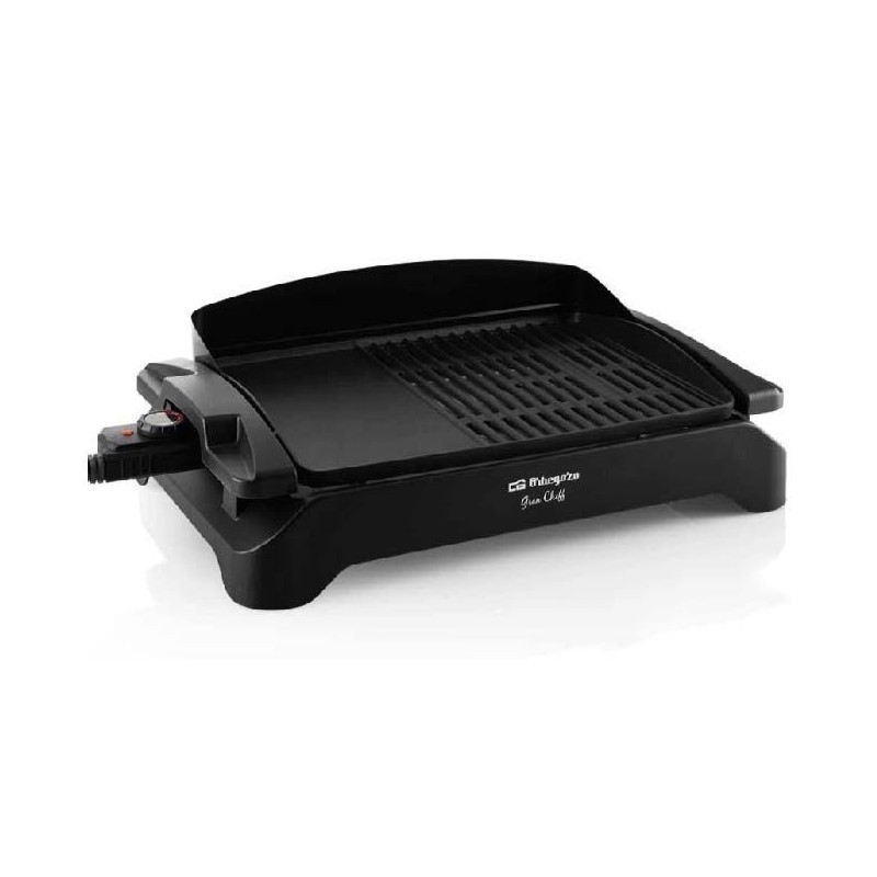 Barbecue elettrico da tavolo Orbegozo. 2.000 W. Doppia zona (grill e piastra).