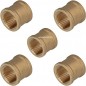Set di 5 Manicotti in ottone da 3/4'' filettati femmina | Accessorio in ottone Aenor | Manicotto femmina filettato in ottone da