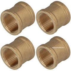 4 x Manguito hembra roscado 2" latón para instalaciones de riego y fontanería