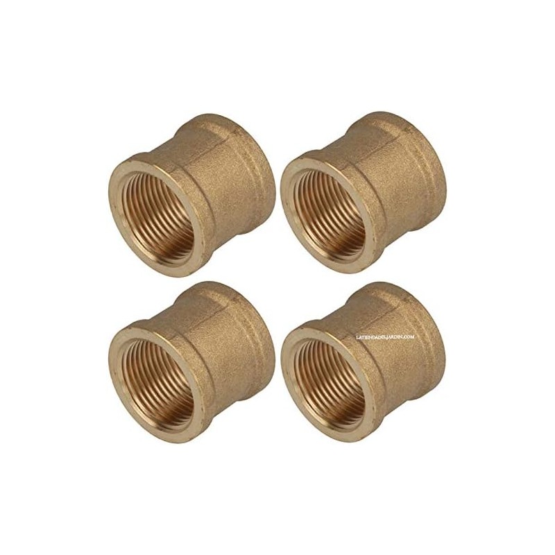 4 x 1 1/2" brass female threaded sleeve for irrigation and plumbing installations