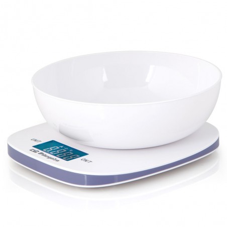 Balance de cuisine électronique Orbegozo avec écran LCD et bol de pesée de 1,5 L - Capacité maximale 5 kg