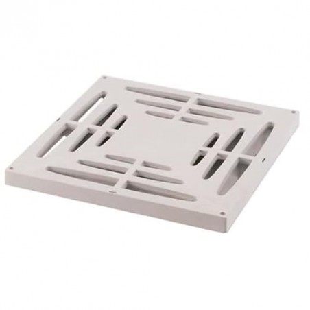 Grille 28x28 cm, pour Bouche d'évacuation monobloc 30 cm. Permet le passage des piétons