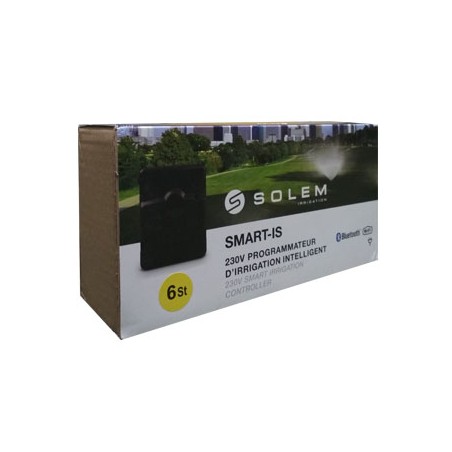 Solem Bluetooth- und Wifi-Bewässerungsprogrammierer, 6 elektrische Bewässerungsstationen