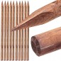 Lot de 10 Tuteur en bois 150 cm Ø 4 cm | Tuteurs avec Pointe | Poteaux en Bois | Piquets de Fixation | Piquets de Jardin