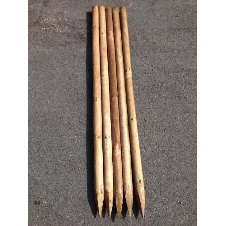 Pacote com 10 estacas para árvores, 180 cm, Ø 4 cm | Suportes para árvores com pontas | Postes para cercas, jardins e plantas | 