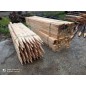 Set di 10 Tutore in Legno 150 cm, Diametro 10 cm. Palo in legno tondo con Punta, palizzata, picchetto di fissaggio Set di 10 Tutore in Legno 150 cm, Diametro 10 cm. Palo in legno tondo con Punta, palizzata, picchetto di fissaggio