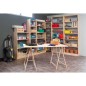 Caballete de Madera Plegable para Carpintería y Bricolaje 74x73,5 cm | Ideal para Montar Tableros y Cortar Madera Caballete de Madera Plegable para Carpintería y Bricolaje 74x73,5 cm | Ideal para Montar Tableros y Cortar Madera