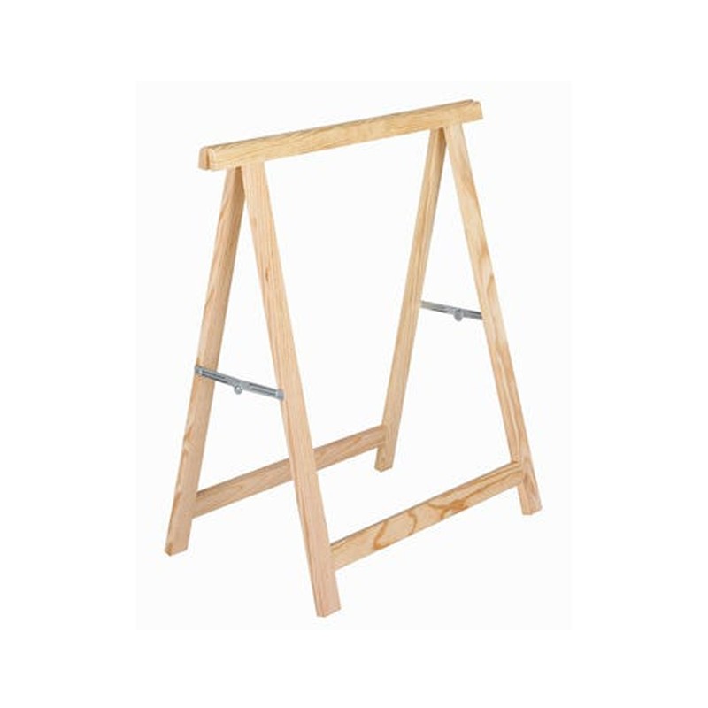 Chevalet pliant en bois pour menuiserie et bricolage 74x73,5 cm | Idéal pour assembler des planches et couper du bois