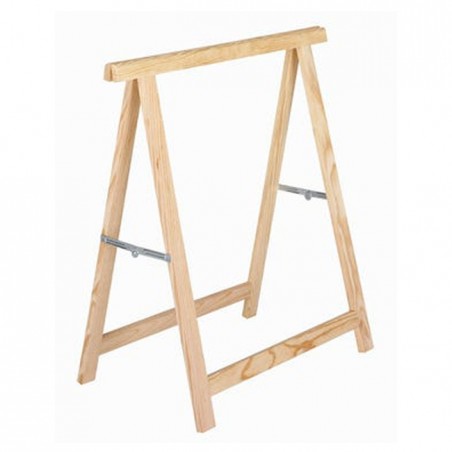 Cavalete de madeira dobrável para marcenaria e bricolage, 74 x 73,5 cm | Ideal para montar tábuas e cortar madeira