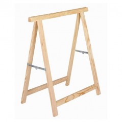 Conjunto de 2 cavaletes de madeira dobráveis para marcenaria e bricolagem, 74 x 73,5 cm | Cavalete para fixação de tábuas e cort