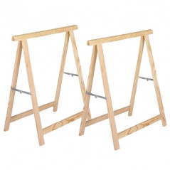 Pack of 2 Folding Wooden Easels for Carpentry and DIY 74x73.5 cm