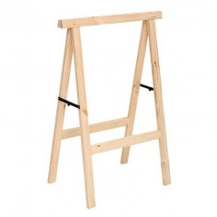 Cavalletto pieghevole in legno per lavorazione del legno e fai da te, 100x73,5 cm | Ideale per montare assi e tagliare il legno