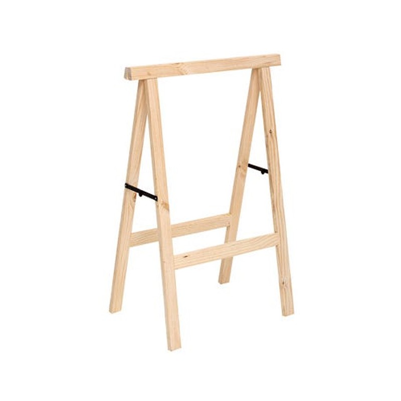 Chevalet pliant en bois pour menuiserie et bricolage 100x73,5 cm | Idéal pour assembler des planches et couper du bois