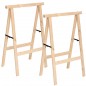 Lot 2 Chevalets Pliants en Bois pour Menuiserie et Bricolage 100x73,5 cm | Idéal pour assembler des planches et couper du bois