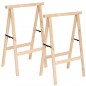 Pack of 2 Folding Wooden Trestles for Carpentry and DIY 100x73.5 cm | Ideal for Assembling Boards and Cutting Wood Pack of 2 Folding Wooden Trestles for Carpentry and DIY 100x73.5 cm | Ideal for Assembling Boards and Cutting Wood