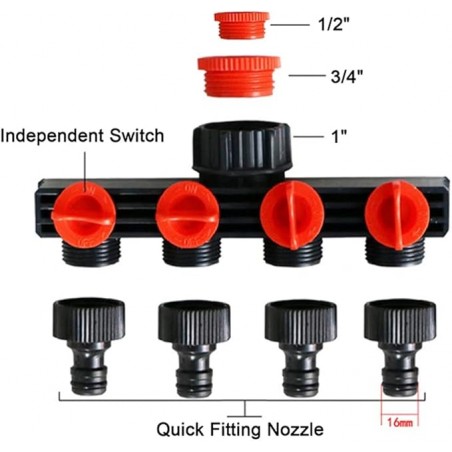 4-Way Distributor for Garden Tap