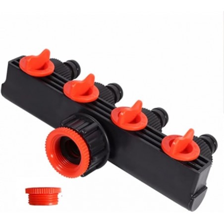 4-Wege-Verteiler für Gartenwasserhahn