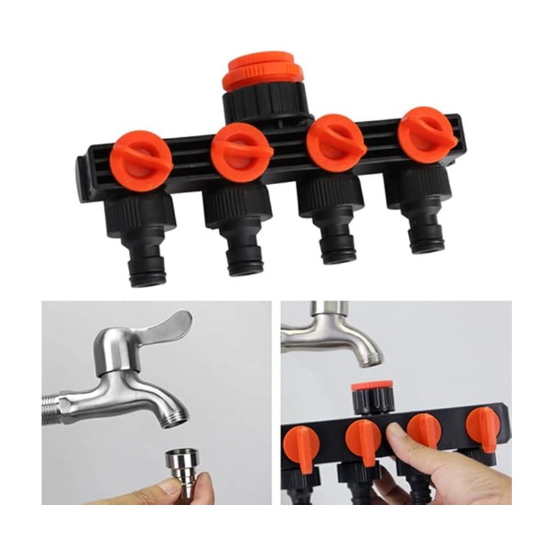 Robinet De Jardin Universel 1/2" & 3/4" Anti-Gel – Alliage Résistant + 2 Raccords + Ruban Téflon Offerts – Robinet Extérieur Robuste