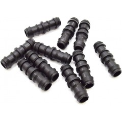 Lot de 4000 Jonction goutte à goutte 16mm. Maillon de liaison pour tuyau d'irrigation de diamètre 16 mm, noir